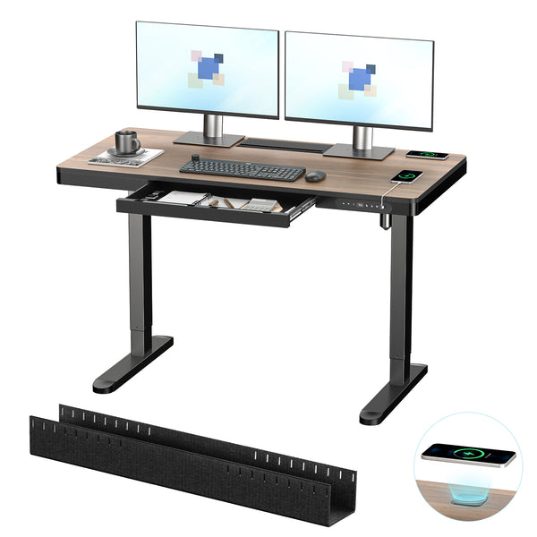 Standing Desk With Cable Management & Wireless Charging,D07