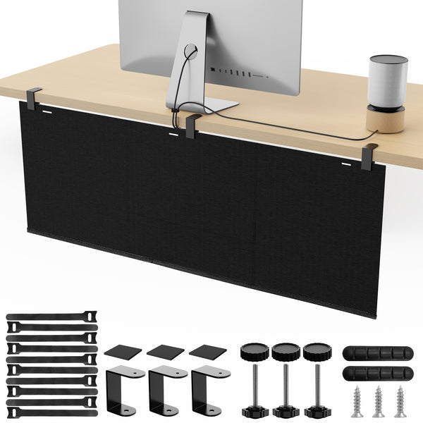 ERGO COLLECT  Under Desk  Privacy Panel With Cable Management