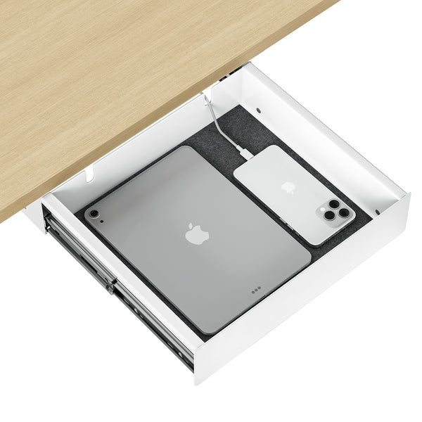 ERGO COLLECT Under Desk Drawer,11.9 inch,White